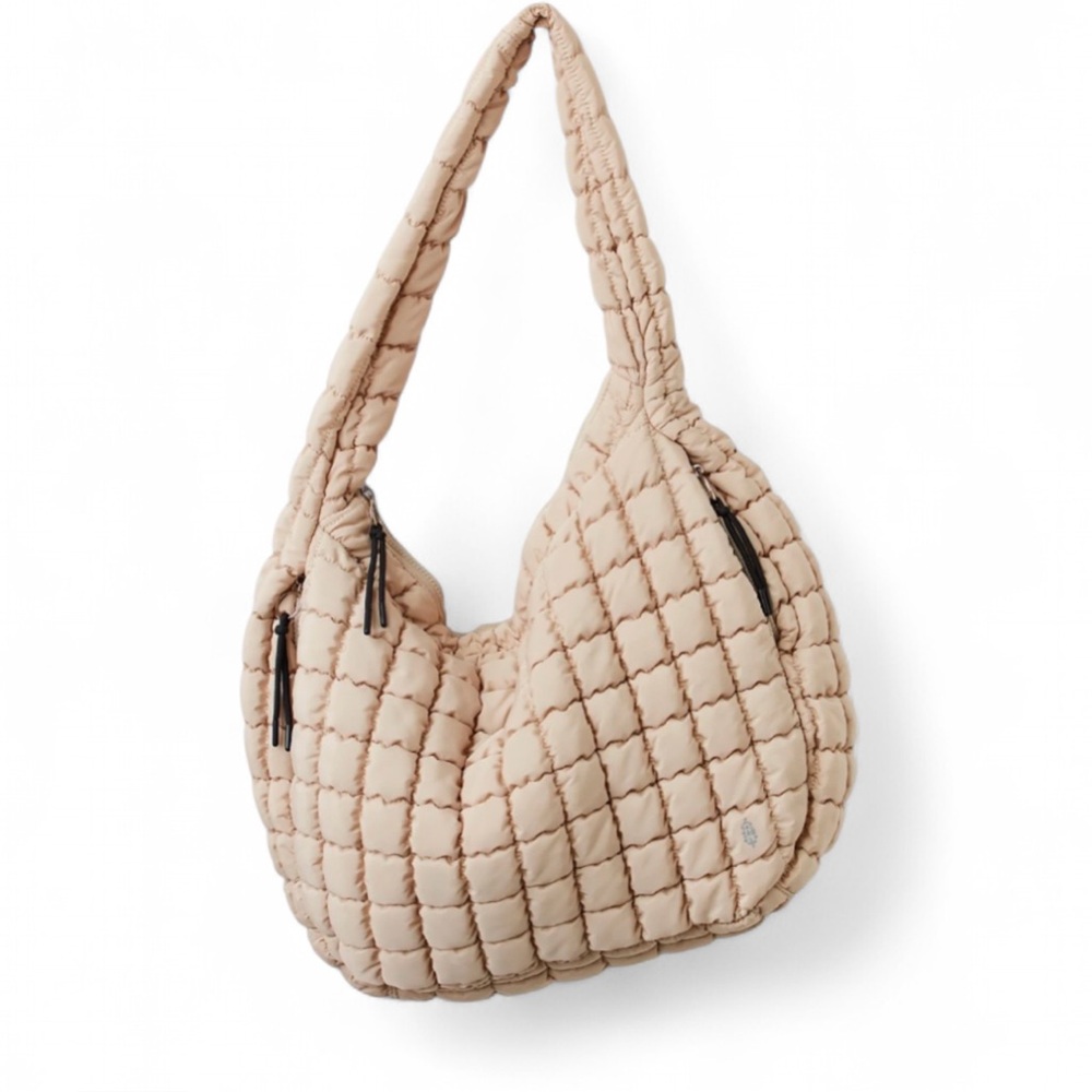 FP Movement by Free People Quilted Cream Off White  Carryall Shoulder Bag